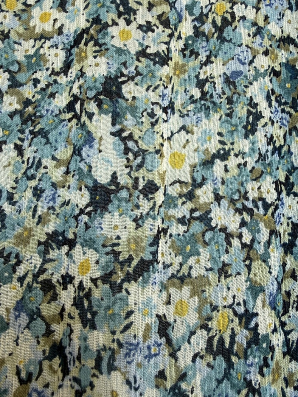 Sezane Aurena Boho Mini Dress Garden Blue Floral Print Size 38 (US size 6/8) - Picture 7 of 14